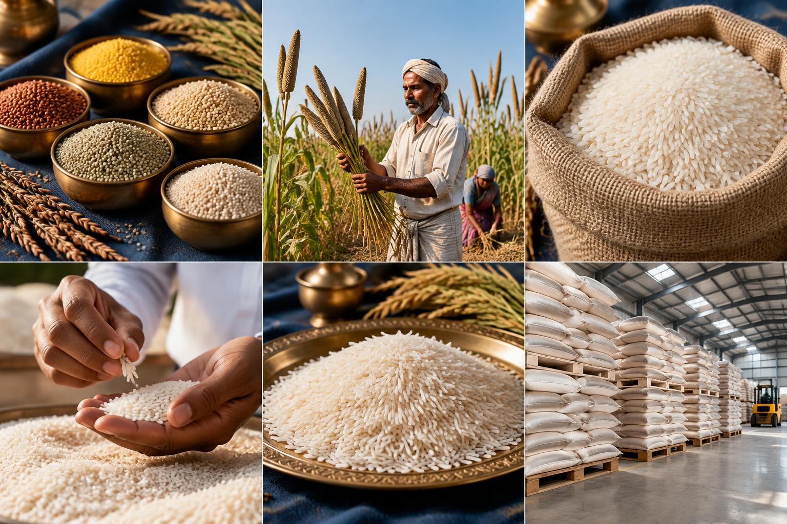 Basmati rice product presentation