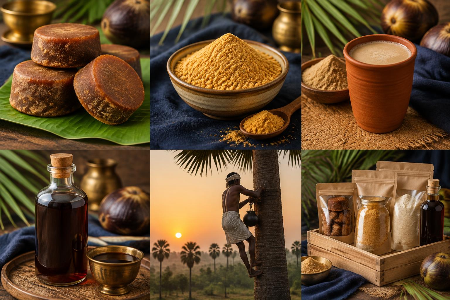 Palmyra jaggery product presentation